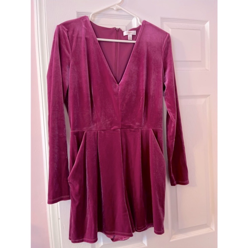 Pink Velvet Romper